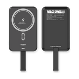 MOXOM MX-PB116 WL 10000mAh Magnetic Wireless Power Bank with Built-In Cable — front back
