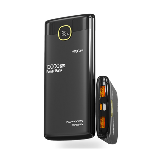 MOXOM MX-PB160 10000mAh Fast-Charging Power Bank with LCD — product