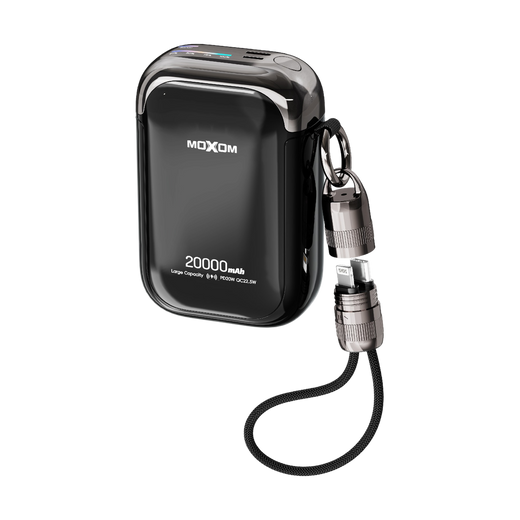 MOXOM MX-PB237 20000mAh Power Bank with Built-in Cable — vivid flash charge 02