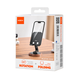 MOXOM MX-VS153 360° Folding Desk Phone Stand with Wood-Grain Base — 01