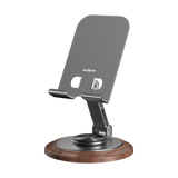 MOXOM MX-VS153 360° Folding Desk Phone Stand with Wood-Grain Base — 02