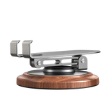 MOXOM MX-VS153 360° Folding Desk Phone Stand with Wood-Grain Base — 03