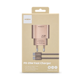 MOXOM 25W PD Wall Charger with 60W USB-C Cable - Gold — pd25w fast type to type 05