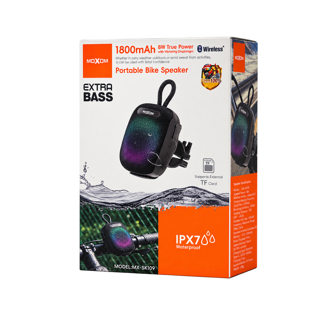 MOXOM Portable Bike Speaker - 1800mAh — 01