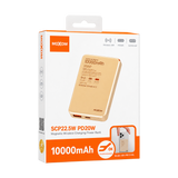 MOXOM MX-PB173 WL 10000mAh Magnetic Wireless Power Bank - 22.5W — scp22 gold packaging front
