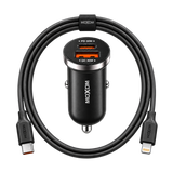 MOXOM VC53 30W Car Charger with USB-C to Lightning Cable — pd dual red package 02