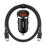 MOXOM VC53 30W Car Charger with USB-C to USB-C Cable — pd dual white package 02