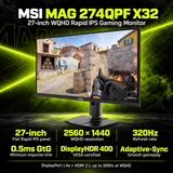 MSI MAG 274QPF X32 27-Inch WQHD Rapid IPS Gaming Monitor - 320Hz — 06