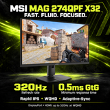 MSI MAG 274QPF X32 27-Inch WQHD Rapid IPS Gaming Monitor - 320Hz — 08