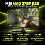 MSI MAG 275F E20 27-Inch Full HD Rapid IPS Gaming Monitor - 200Hz — 06