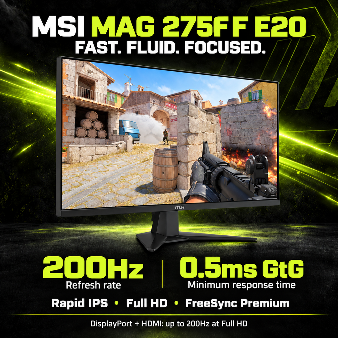 MSI MAG 275F E20 27-Inch Full HD Rapid IPS Gaming Monitor - 200Hz — 08