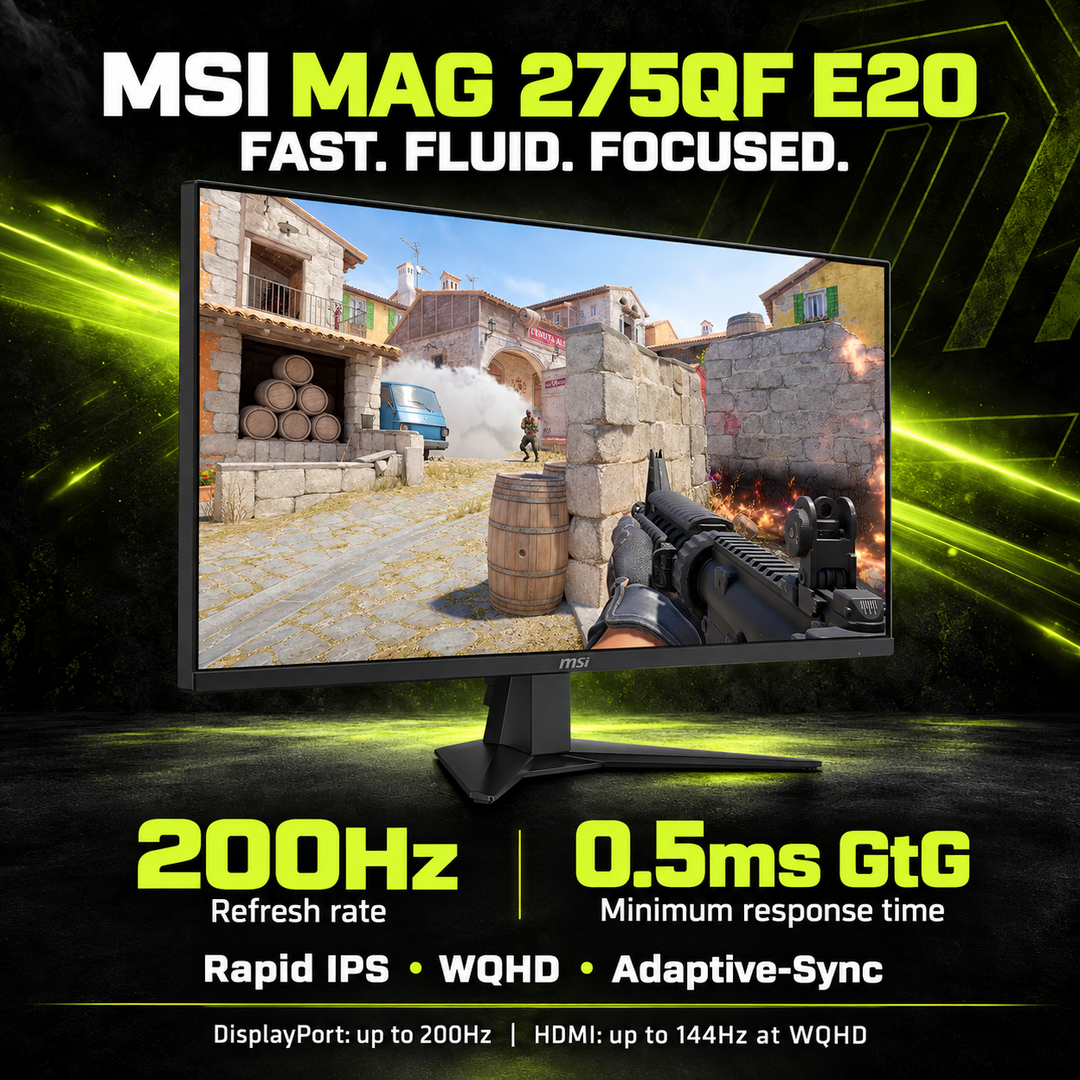 MSI MAG 275QF E20 27-Inch WQHD Rapid IPS Gaming Monitor - 200Hz — 08
