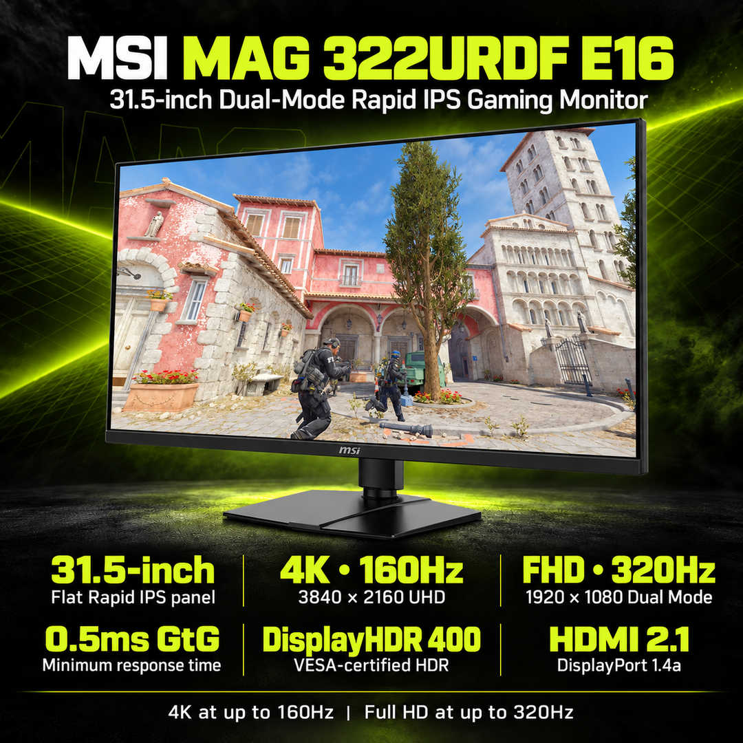 MSI MAG 322URDF E16 31.5-Inch 4K UHD Rapid IPS Gaming Monitor - 160Hz — 06