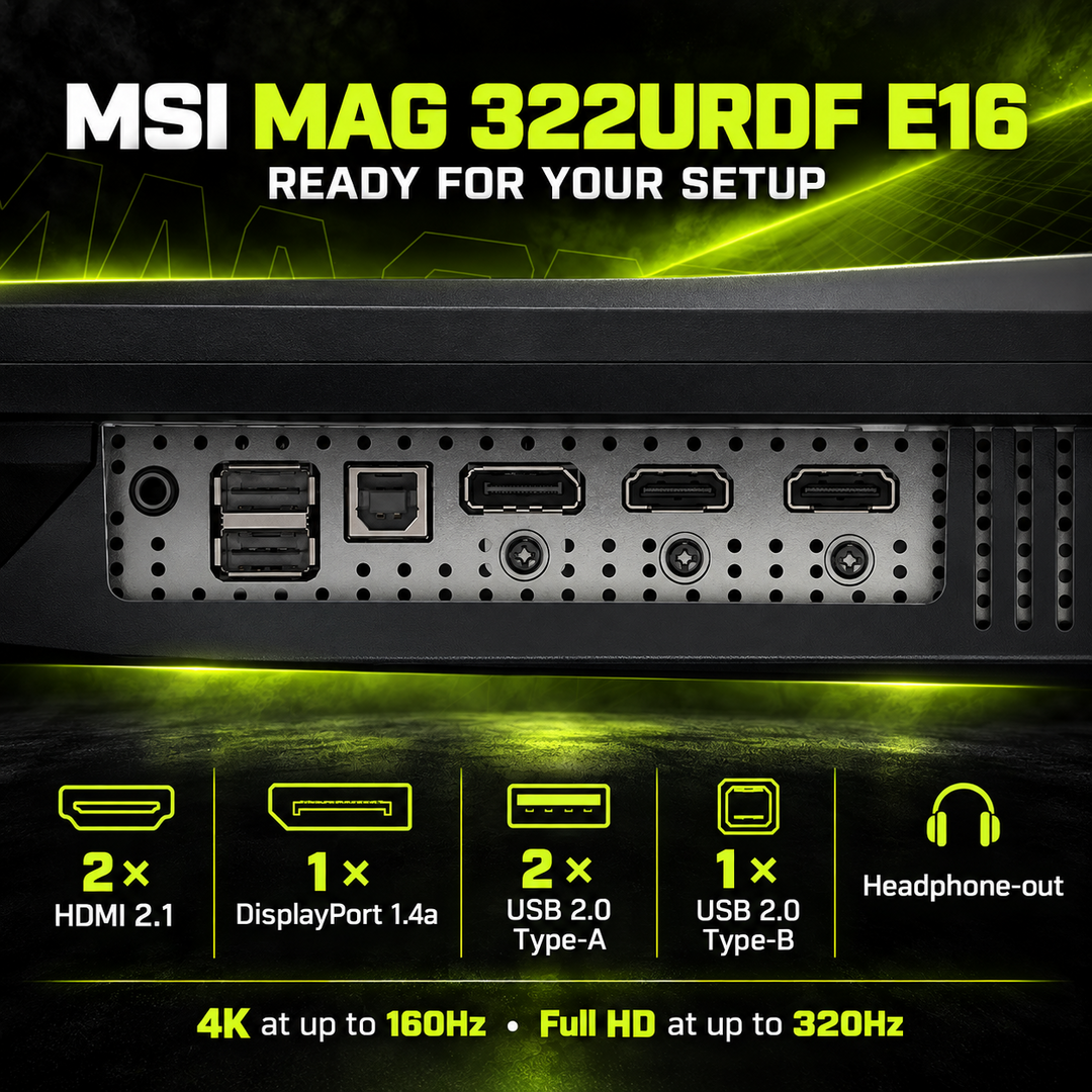MSI MAG 322URDF E16 31.5-Inch 4K UHD Rapid IPS Gaming Monitor - 160Hz — 09
