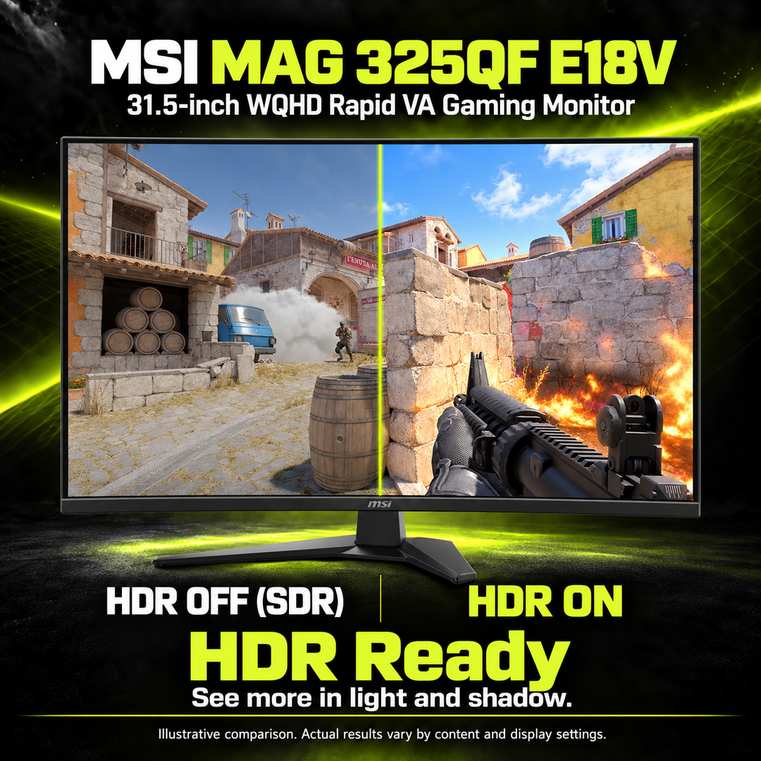 MSI MAG 325QF E18V 31.5-Inch WQHD Rapid VA Gaming Monitor - 180Hz — 07