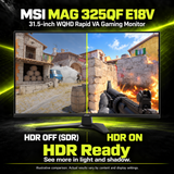 MSI MAG 325QF E18V 31.5-Inch WQHD Rapid VA Gaming Monitor - 180Hz — 07