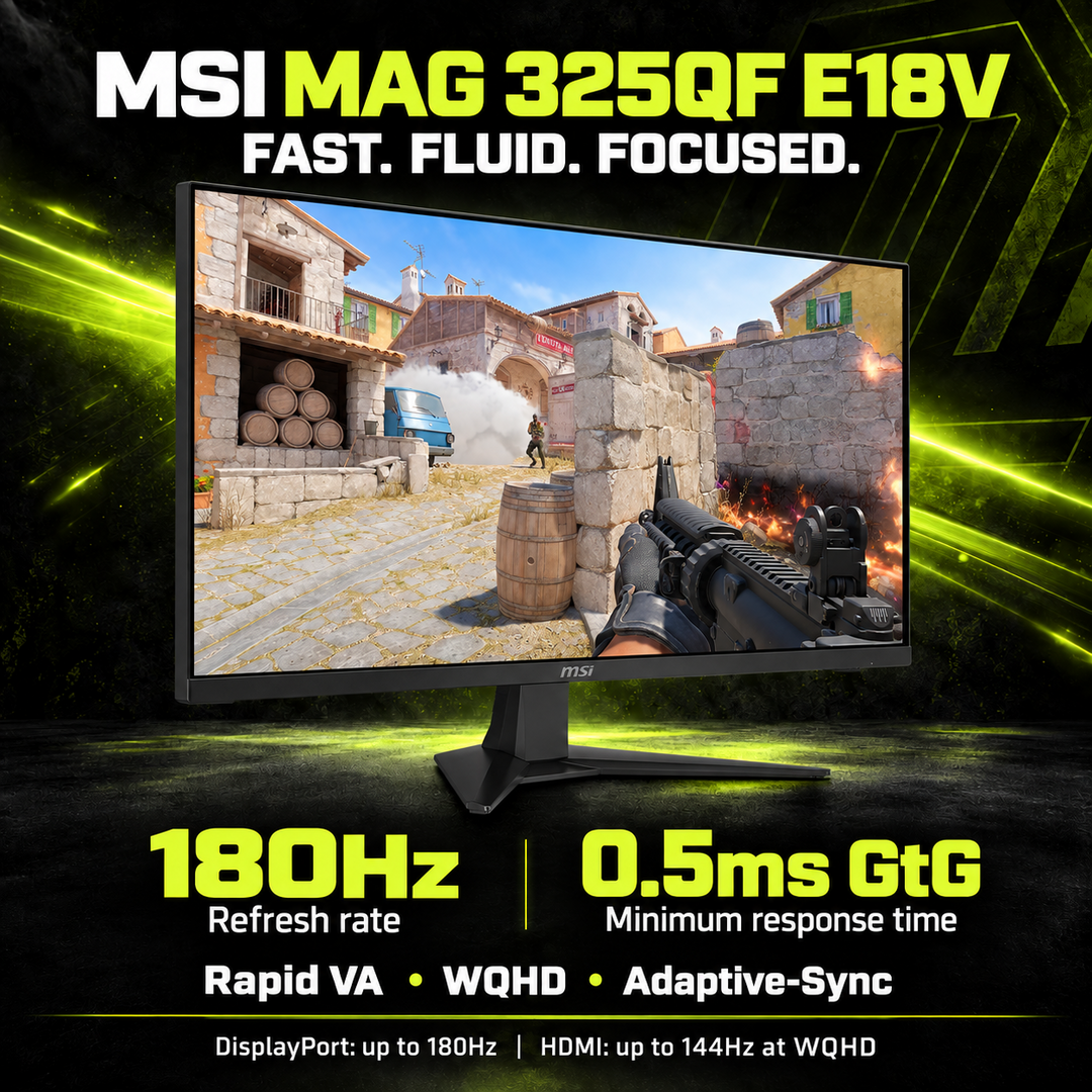 MSI MAG 325QF E18V 31.5-Inch WQHD Rapid VA Gaming Monitor - 180Hz — 08