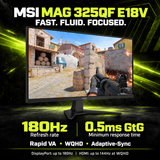 MSI MAG 325QF E18V 31.5-Inch WQHD Rapid VA Gaming Monitor - 180Hz — 08