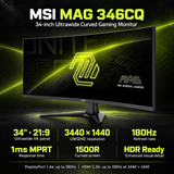 MSI MAG 346CQ 34-Inch Ultrawide Curved Gaming Monitor - 180Hz — 06