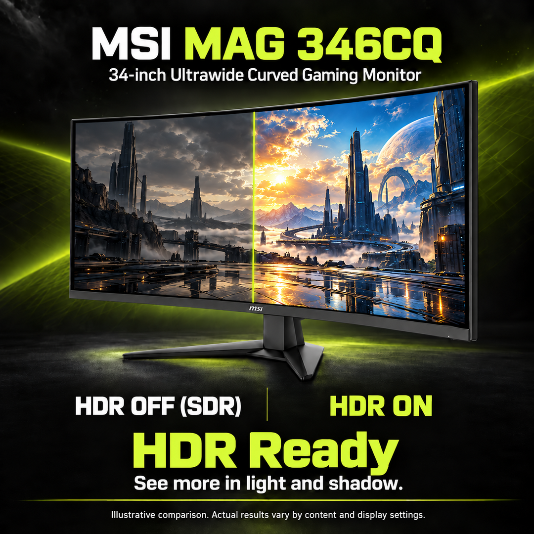 MSI MAG 346CQ 34-Inch Ultrawide Curved Gaming Monitor - 180Hz — hdr comparison