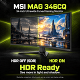 MSI MAG 346CQ 34-Inch Ultrawide Curved Gaming Monitor - 180Hz — hdr comparison