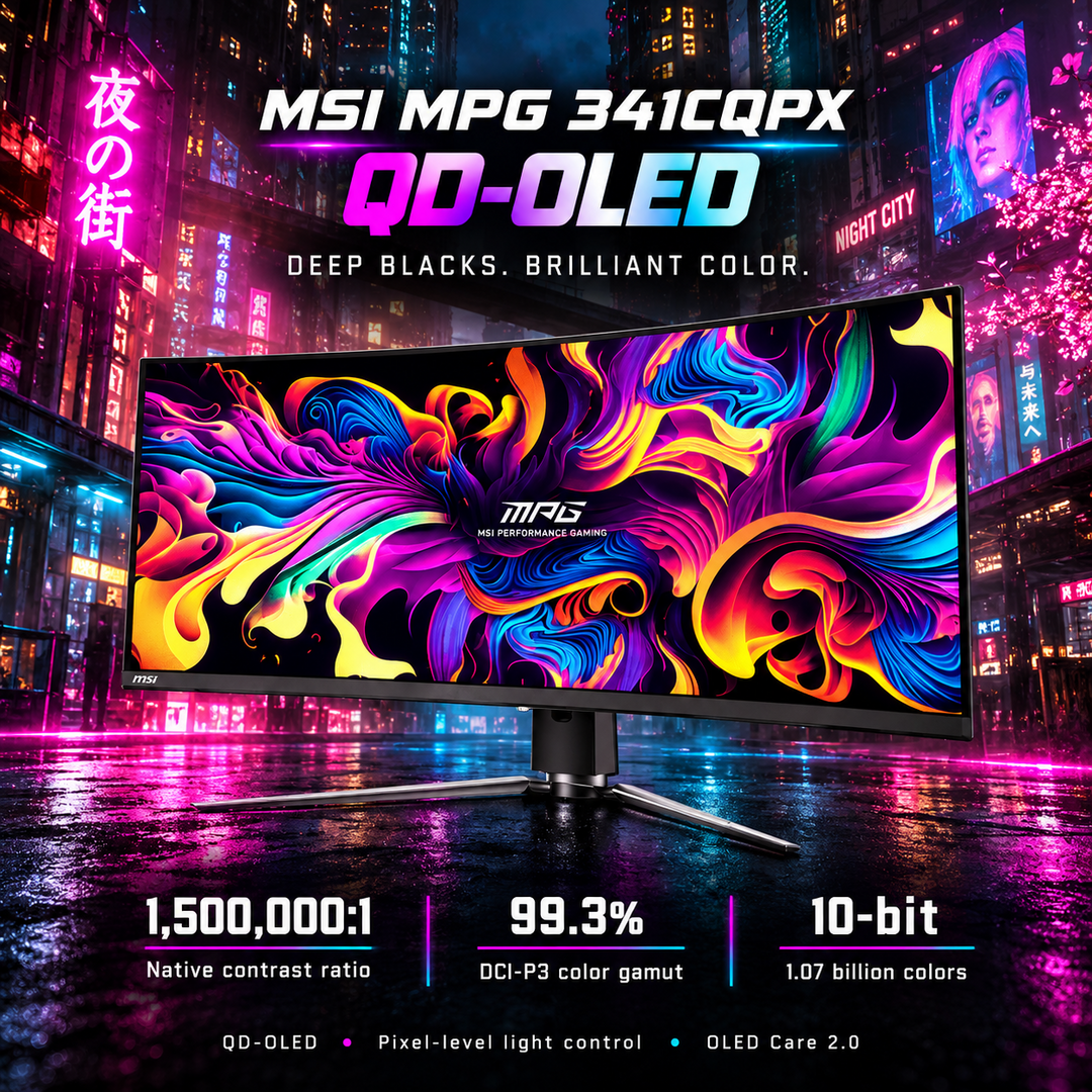 MSI MPG 341CQPX 34-Inch QD-OLED Ultrawide Curved Gaming Monitor - 240Hz — 09
