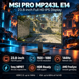 MSI PRO MP243L E14 23.8-Inch Full HD IPS Monitor - 144Hz — 06