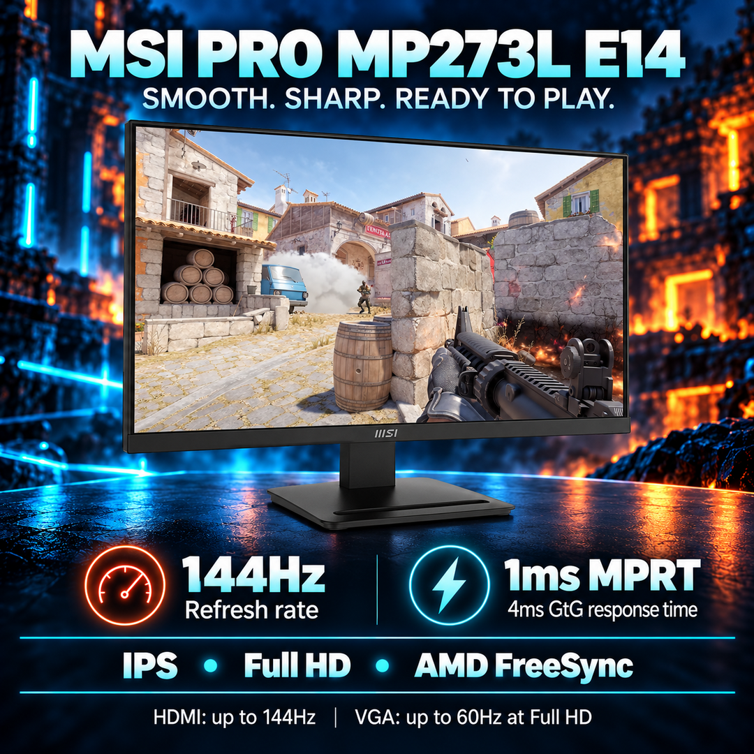 MSI PRO MP273L E14 27-Inch Full HD IPS Monitor - 144Hz — 08