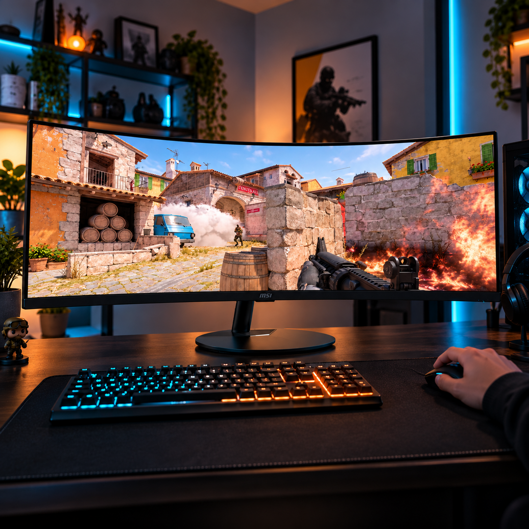 MSI PRO MP341CQ E12 34-Inch Ultrawide Curved VA Monitor - 120Hz — 05