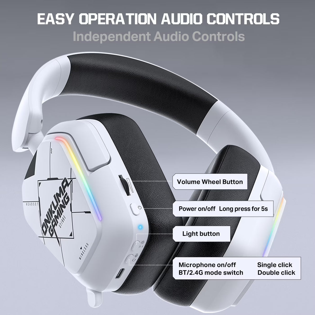 ONIKUMA GT883 4-Mode Wireless Gaming Headset — 07