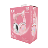 ONIKUMA X11 Cat Ear Wired Gaming Headset - Pink — 04