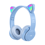 P47M RGB Cat Ear Wireless Headphones — blue 02