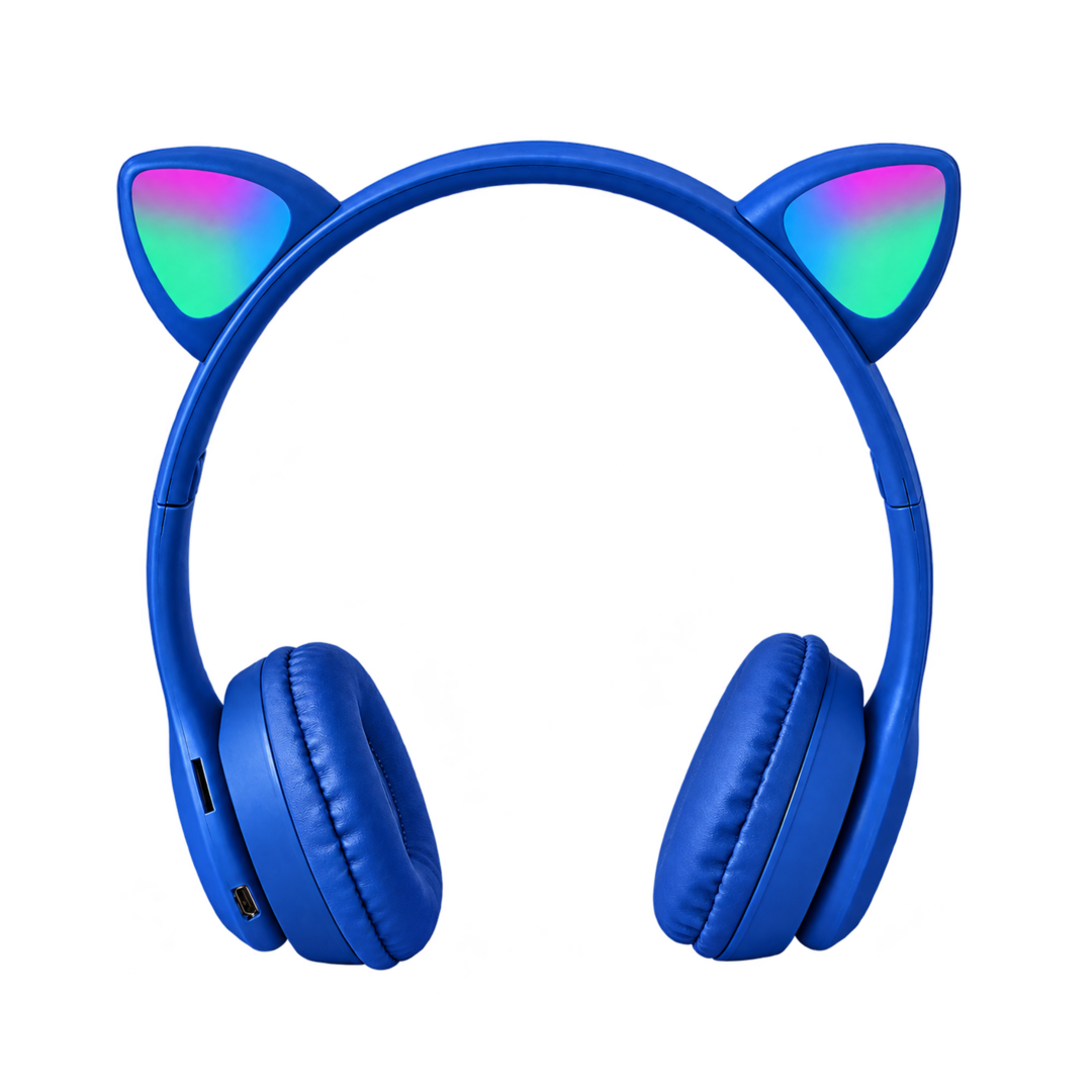 P47M RGB Cat Ear Wireless Headphones — navy 01