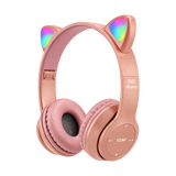 P47M RGB Cat Ear Wireless Headphones — pink 02