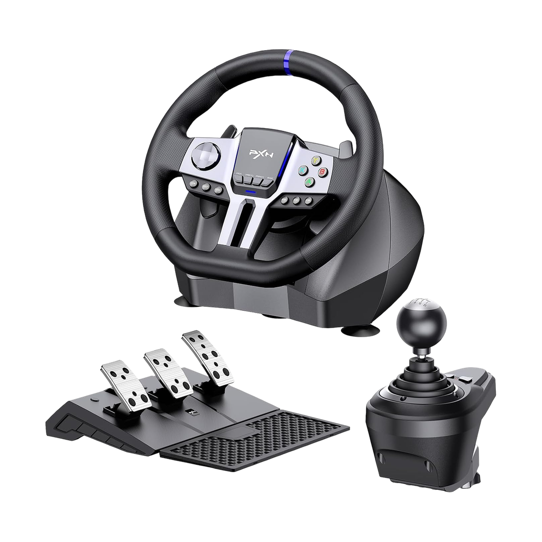 PXN V9 Gen2 Racing Wheel with Pedals and Shifter - 900 Degrees — 02