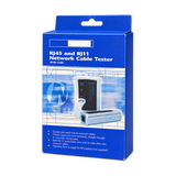 RJ45 and RJ11 Network Cable Tester with Remote Terminator — white packaging