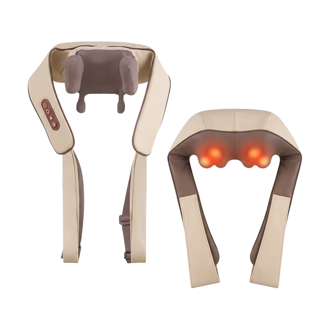Shiatsu Neck and Shoulder Massager with Heat - Beige — 01