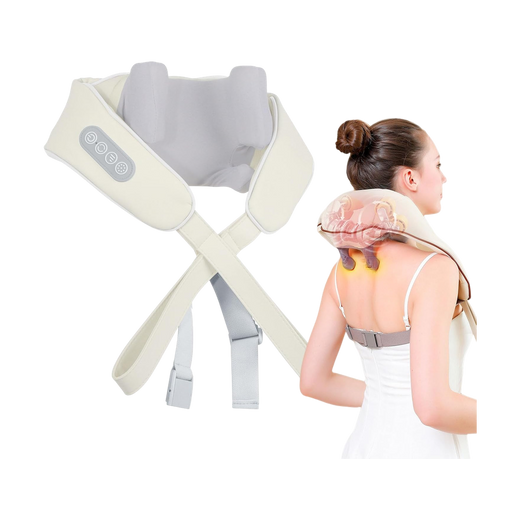 Shiatsu Neck and Shoulder Massager with Heat - Beige — 02