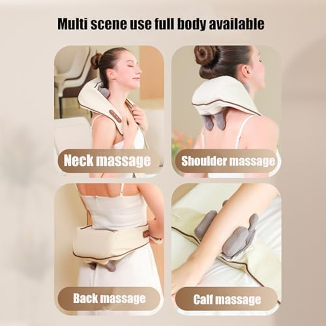 Shiatsu Neck and Shoulder Massager with Heat - Beige — 04