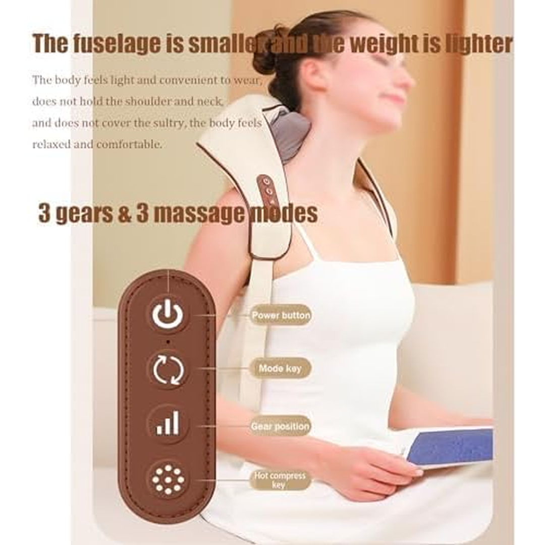 Shiatsu Neck and Shoulder Massager with Heat - Beige — 07
