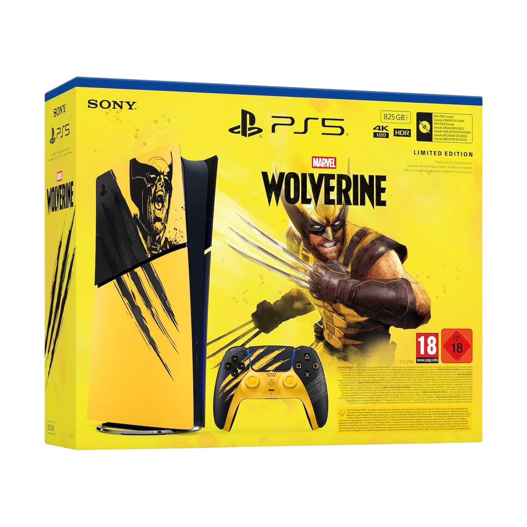 Sony PlayStation 5 Slim Digital Edition - Marvel Wolverine Limited Edition — 01