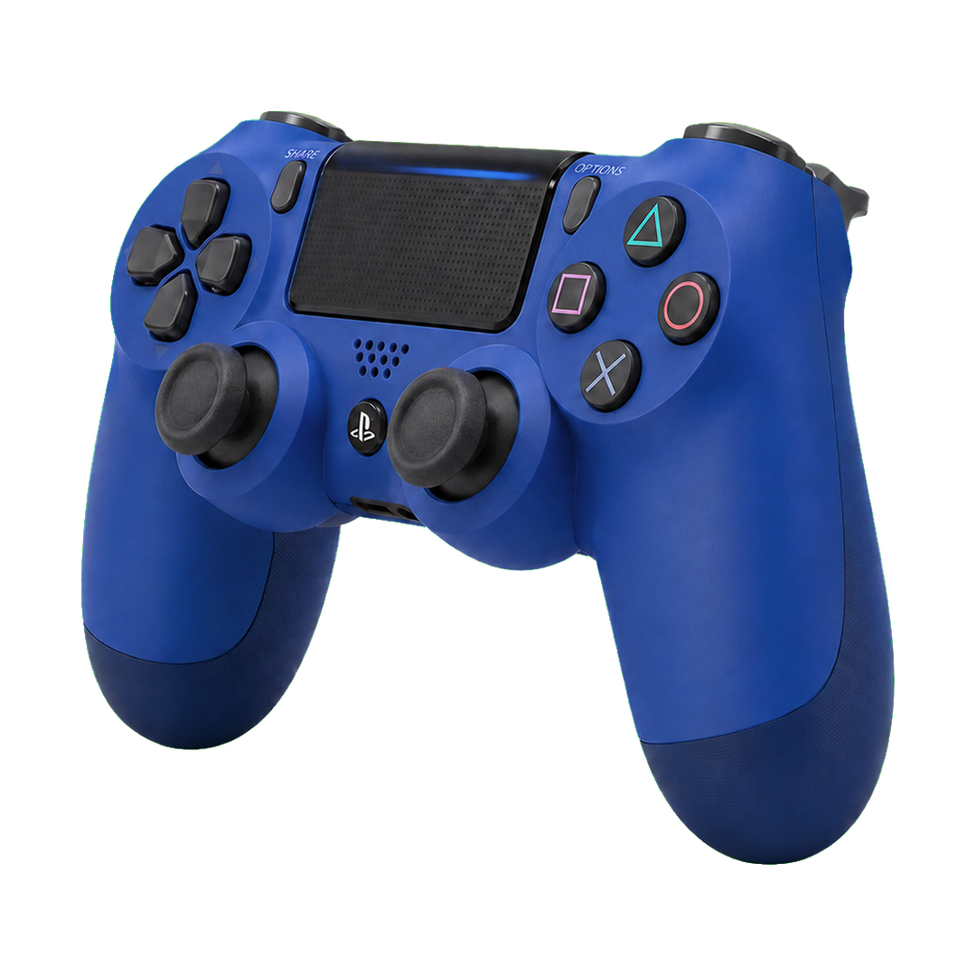 PS4 Wireless Controller - Copy A — sony blue angled front