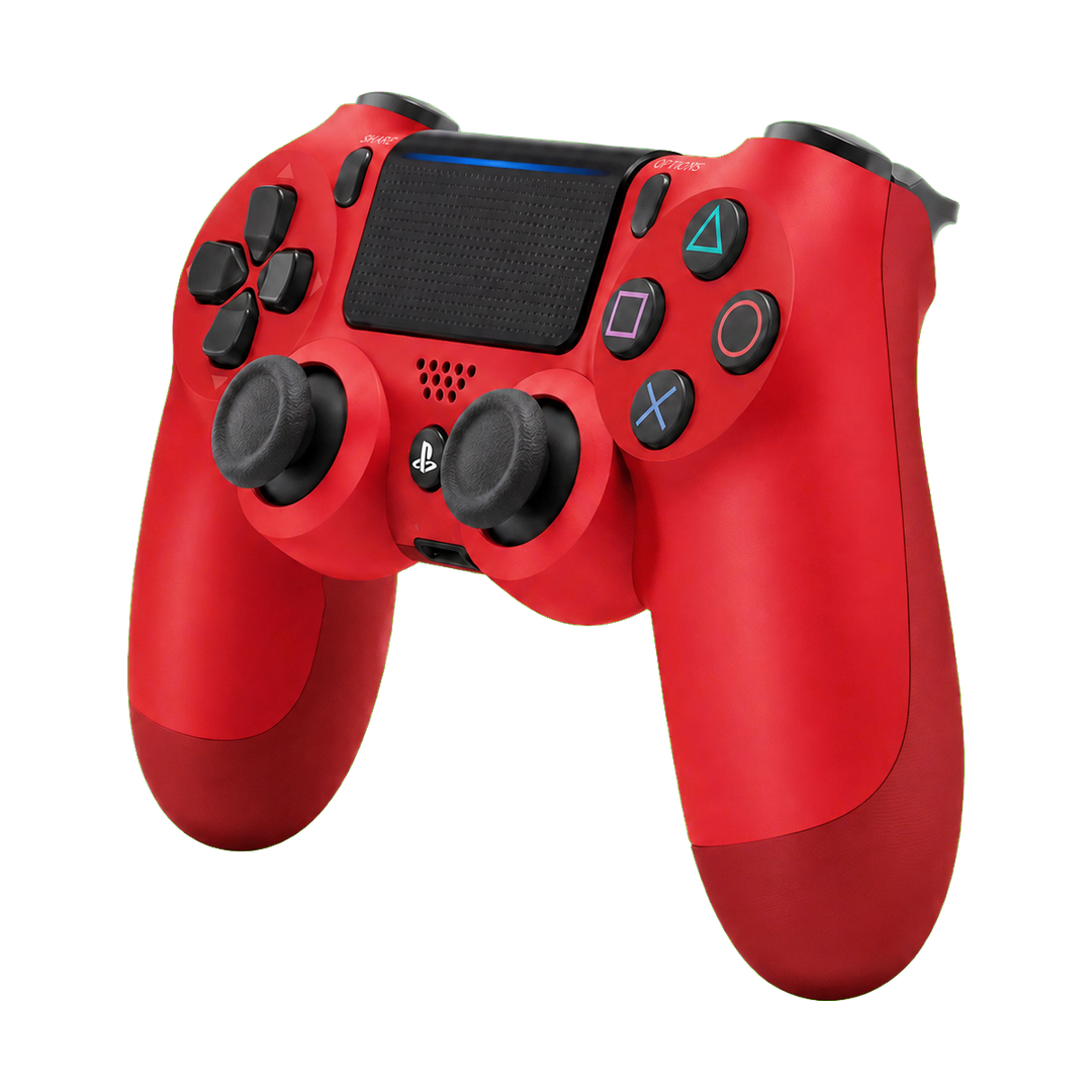 PS4 Wireless Controller - Copy A — sony red angled front