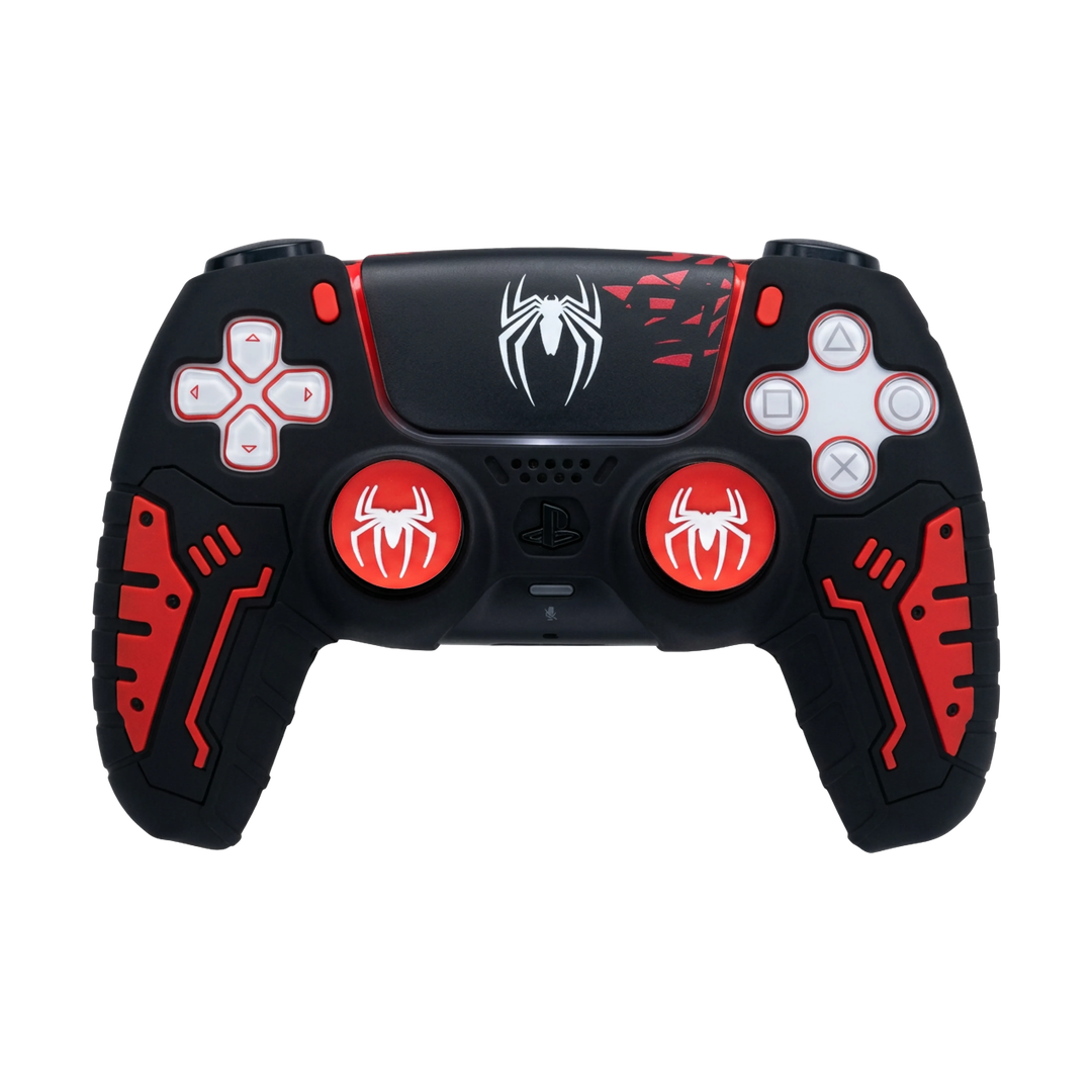Spider-Man Black and Red Silicone Skin for PS5 DualSense Controller — 02