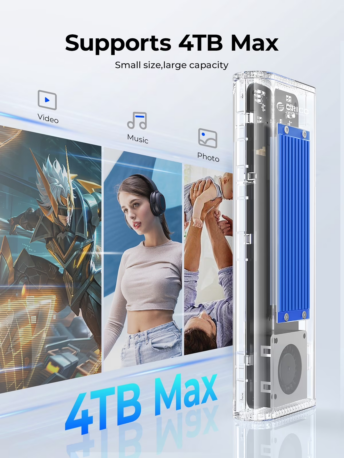 Transparent M.2 SSD Enclosure — 01