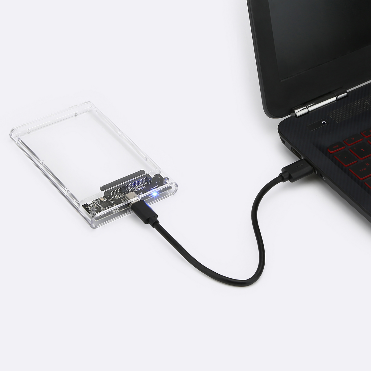 Transparent Type-C 3.1 Hard Drive Enclosure — 01