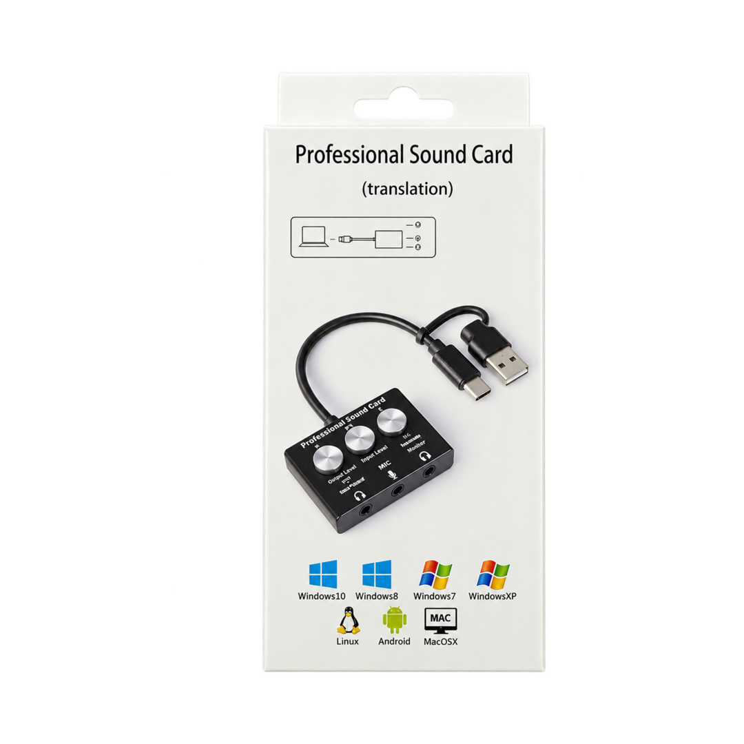 USB Type-C Professional External Sound Card — 02