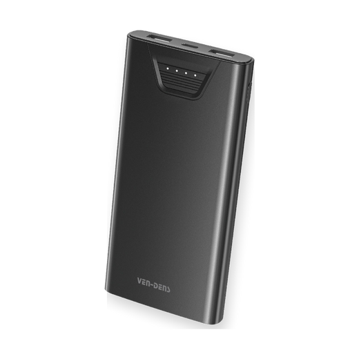 Ven-Dens VD-PB041 10000mAh Dual-USB Power Bank — upright angle