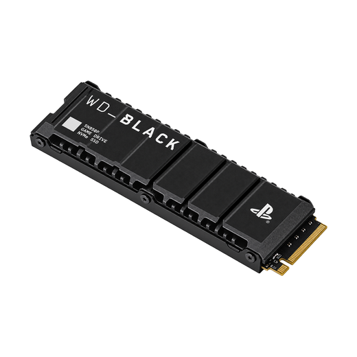 WD_BLACK SN850P 1TB NVMe SSD for PS5 - Officially Licensed — angled