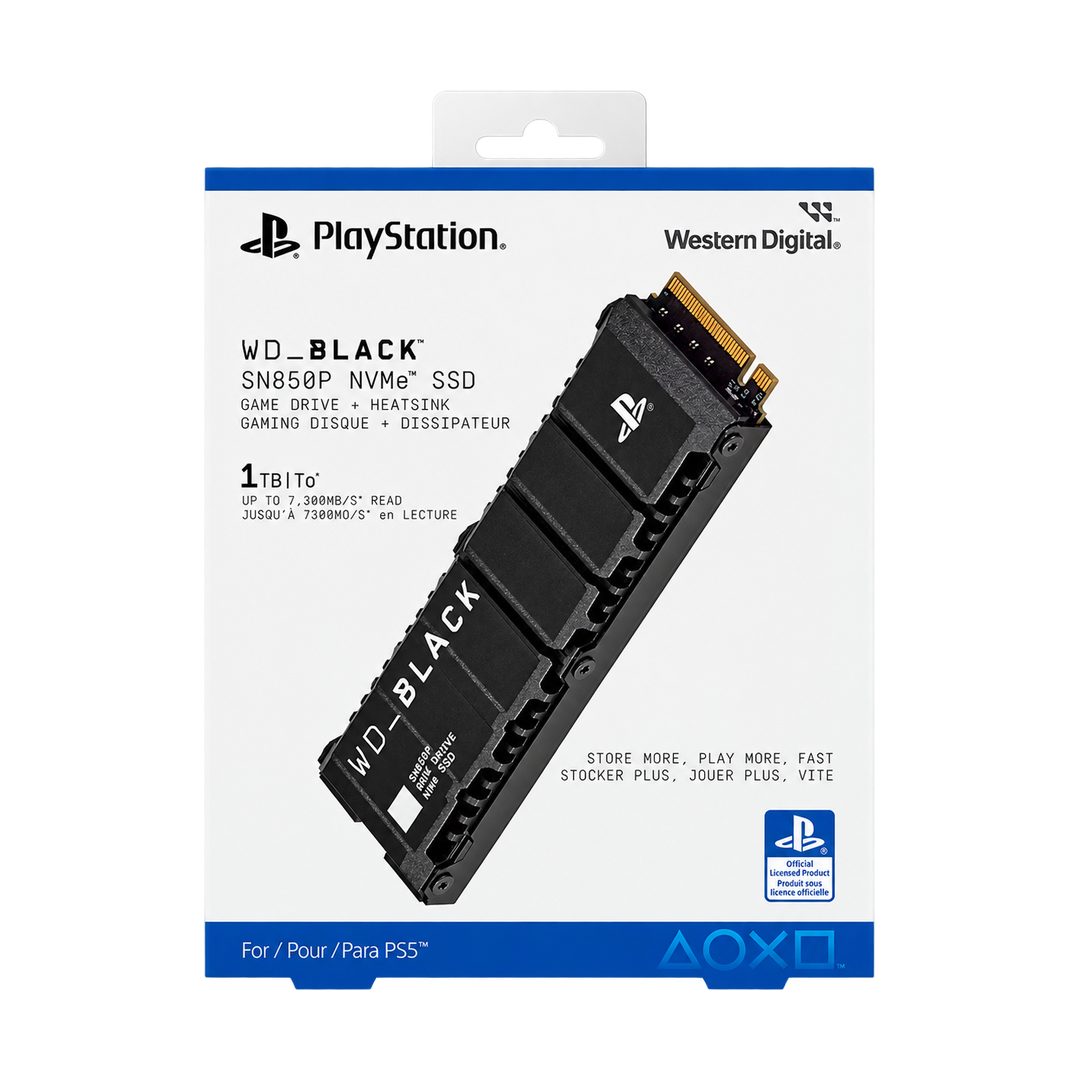 WD_BLACK SN850P 1TB NVMe SSD for PS5 - Officially Licensed — package front